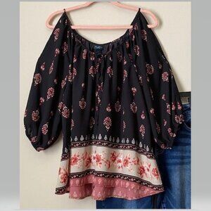 Women's Boho Floral Blouse
